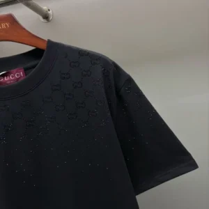 Gucci Cotton Jersey T-shirt With Crystals In Black - GRT37