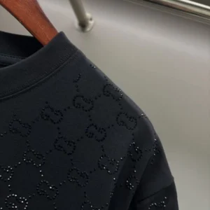 Gucci Cotton Jersey T-shirt With Crystals In Black - GRT37