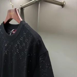 Gucci Cotton Jersey T-shirt With Crystals In Black - GRT37