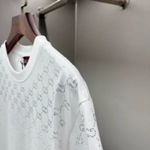 Gucci Cotton Jersey T-shirt With Crystals In White - GRT38