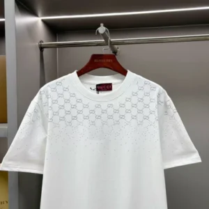 Gucci Cotton Jersey T-shirt With Crystals In White - GRT38
