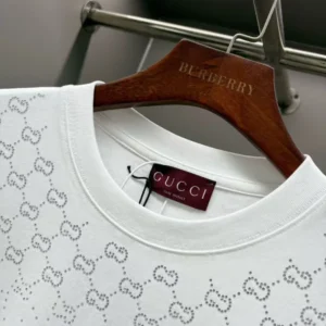 Gucci Cotton Jersey T-shirt With Crystals In White - GRT38