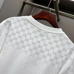 Gucci Cotton Jersey T-shirt With Crystals In White - GRT38