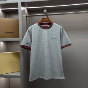 Gucci Ribbed-Trim Cotton T-shirt - GRT24