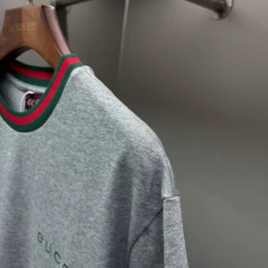 Gucci Ribbed-Trim Cotton T-shirt - GRT24