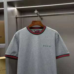 Gucci Ribbed-Trim Cotton T-shirt - GRT24