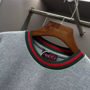 Gucci Ribbed-Trim Cotton T-shirt - GRT24