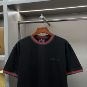 Gucci Ribbed-Trim Cotton T-shirt - GRT25