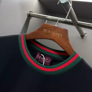 Gucci Ribbed-Trim Cotton T-shirt - GRT25