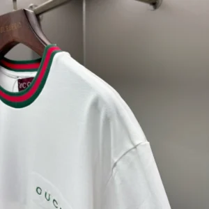 Gucci Ribbed-Trim Cotton T-shirt - GRT26