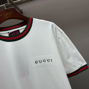 Gucci Ribbed-Trim Cotton T-shirt - GRT26