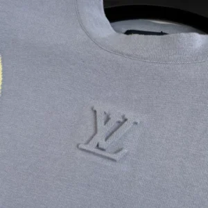 LV Graphic Cotton Jacquard Short-Sleeved Crewneck - LRT123