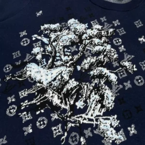 LV Short-Sleeved Jacquard Crewneck - LRT120