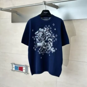 LV Short-Sleeved Jacquard Crewneck - LRT120