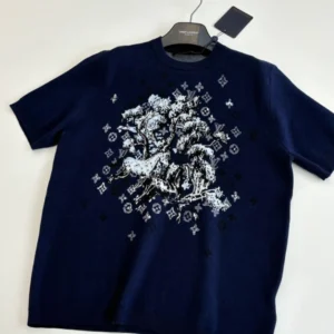 LV Short-Sleeved Jacquard Crewneck - LRT120