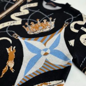 LV Short-Sleeved Jacquard Crewneck - LRT122