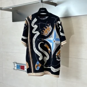 LV Short-Sleeved Jacquard Crewneck - LRT122