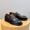 GC Men's Loafer With Web In Black Leather - RG05