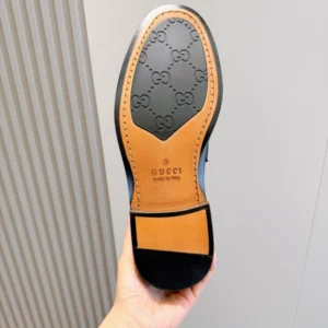 GC Men's Loafer With Web In Black Leather - RG05
