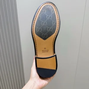GC Men's Loafer with Web In Black Leather - RG04