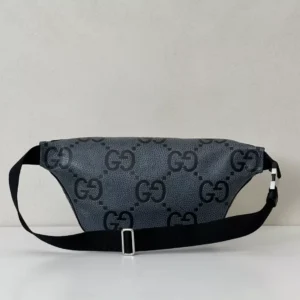 Gucci Logo Pattern Pocket Belt Bag in Grey - GB053