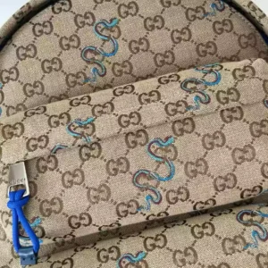 Gucci Men's Natural Medium Backpack With Embroidery - GB049