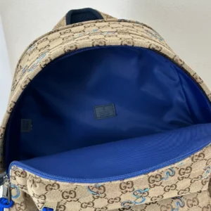 Gucci Men's Natural Medium Backpack With Embroidery - GB049
