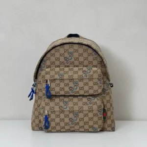 Gucci Men's Natural Medium Backpack With Embroidery - GB049