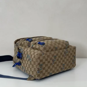 Gucci Men's Natural Medium Backpack With Embroidery - GB049