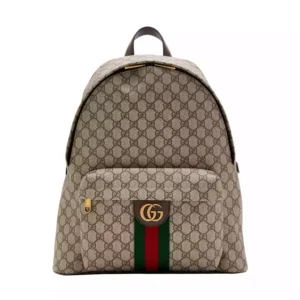 Gucci Ophidia Medium Backpack In Beige And Dark Brown GG Fabric