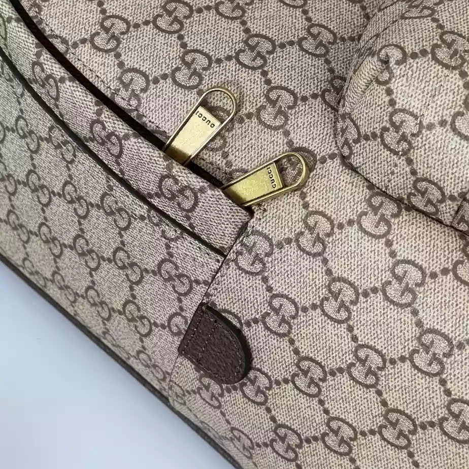 Gucci Ophidia Medium Backpack In Beige And Dark Brown GG Fabric