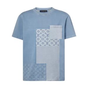 Louis Vuitton Knitted Patchwork Denim Short-Sleeved Crewneck - LRT166
