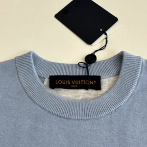 Louis Vuitton Knitted Patchwork Denim Short-Sleeved Crewneck - LRT166