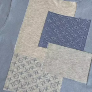 Louis Vuitton Knitted Patchwork Denim Short-Sleeved Crewneck - LRT166