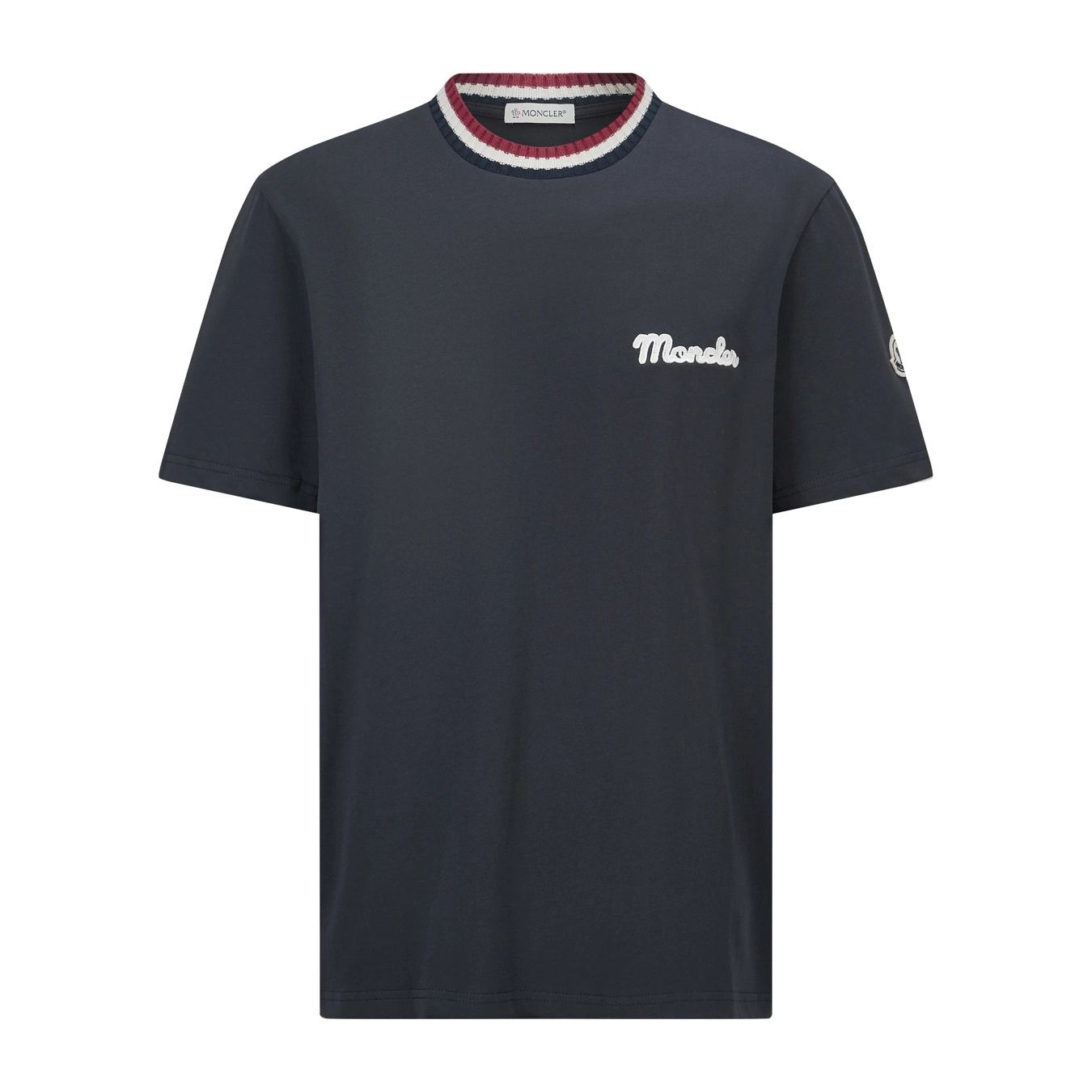 Moncler Logo Cotton T-shirt in Black - MRT08