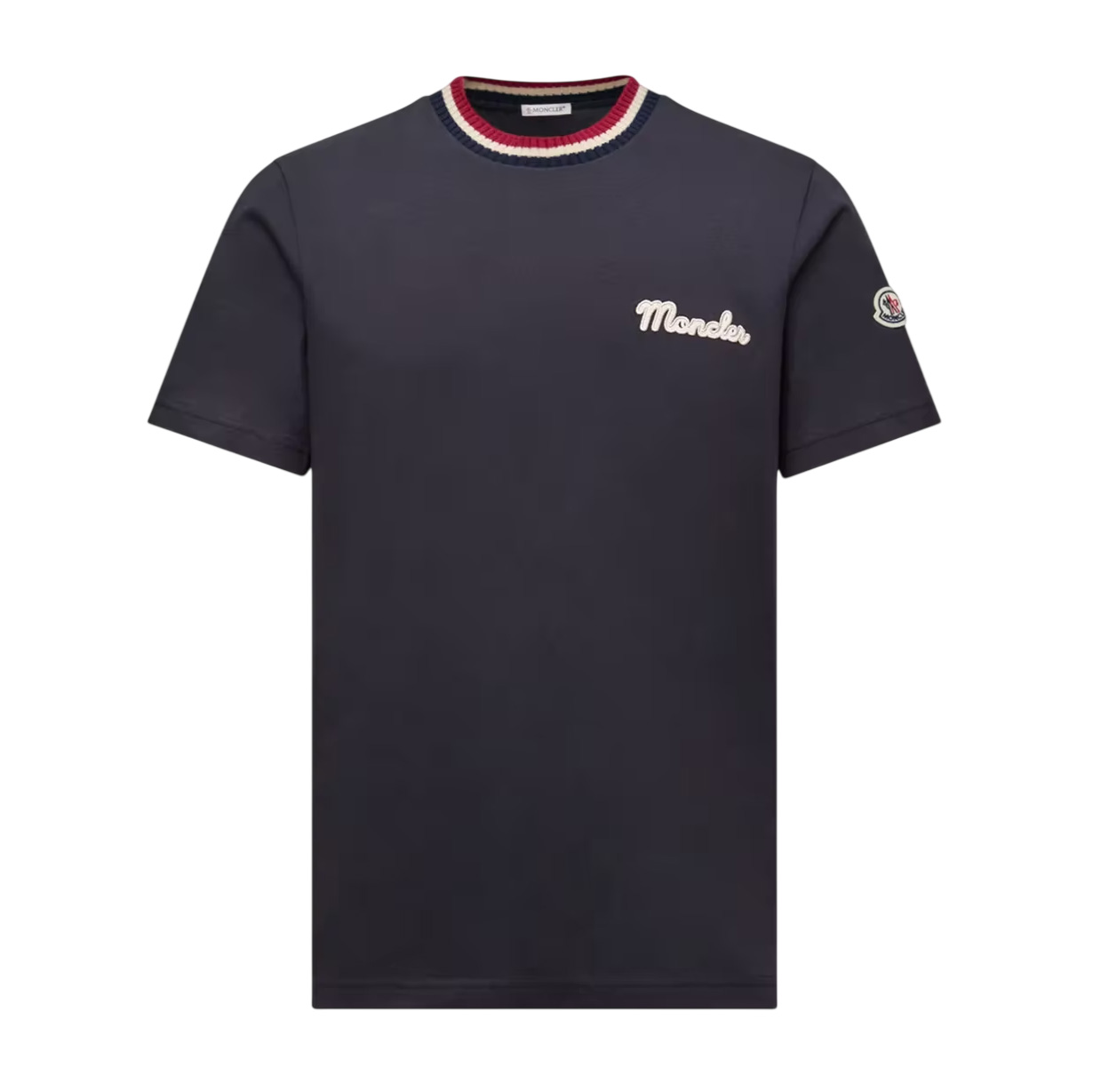 Moncler Logo Cotton T-shirt in Blue - MRT04