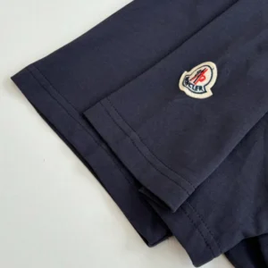 Moncler Logo Cotton T-shirt in Blue - MRT04