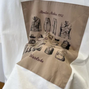 Moncler White Safari Wardrobe Print Cotton T-Shirt - MRT01